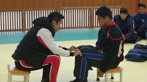 田中理事と一人の選手