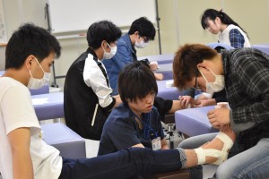 指導を受けながら